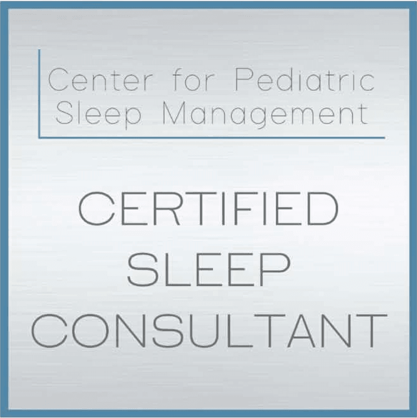 Certified Sleep Consultant badge from Center for Pediatric Sleep Management